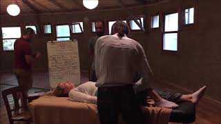 integrative craniosacral  demonstration of a treatment for back pain [upl. by Carry88]