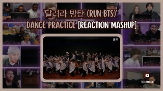 BTS Run BTS Dance Practice  Reaction mashup [upl. by Brookner939]