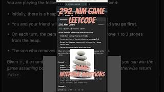 Leetcode 292  Nim Game [upl. by Tris]