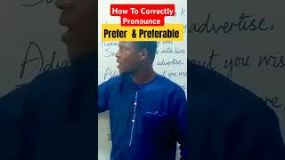 How To Correctly Pronounce Prefer and Preferable english learnenglish shorts fypシ゚viral [upl. by Pepin921]