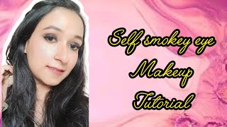 Self smokey eye makeup II makeup II tutorial II eyemakeup tutorial [upl. by Furmark]