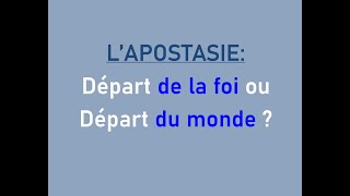 🔴 Lapostasie 2 Thessaloniciens 23 et sa vraie signification 🧐 [upl. by Ilohcin]