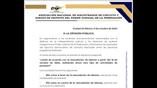 TERMINA EL PARO LABORES EL PJF A PARTIR DEL 16 OCTUBRE 2024 [upl. by Nelg388]