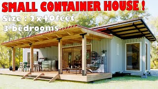 2x40ft Shipping Container Homes  Inside a small but cozy house [upl. by Di]