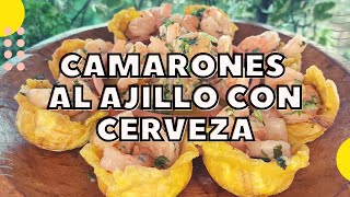 Camarones al ajillo con cerveza [upl. by Nylyrehc]