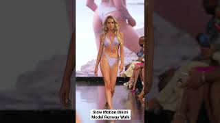 Slow Motion Bikini Runway Model walk  Model Hailey Bellaria Swimwear  Miami Swimweek 2022 shorts [upl. by Alyworth]