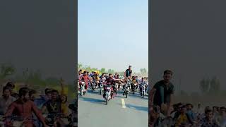 One wheelling Muzafargarh janichamp46wheelling bikestunts freestyle [upl. by Anavlys]