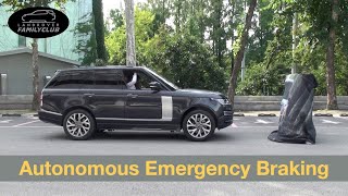 Land Rover AEB System  Autonomous Emergency Braking [upl. by Yelknirb]