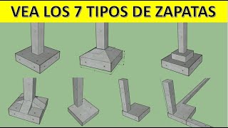 7 TIPOS DE ZAPATAS AISLADAS  Cimentaciones Superficiales [upl. by Burgwell]