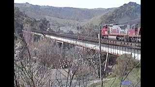 Amtrak San Joaquin and California Zephyr No6 at Martinez CA Plus ATSF at Alhambra viaduct 1993 [upl. by Assecnirp]