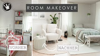 ROOM MAKEOVER SCHLAFZIMMER  Bye bye Jugendzimmer Zimmer renovieren  gemütlich einrichten [upl. by Sisxela]