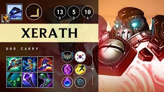 Xerath Carry vs Jhin Legendary  KR Challenger Patch 1417 [upl. by Asirap299]