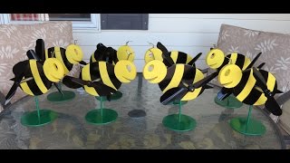 Making Bee Whirligigs For The Garden [upl. by Claman]