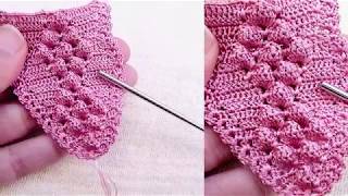 Crochet Popcorn Stitch الجزء1الكوزة المنفوخة بالكروشي بغرزة منتفخة مع ام مريم [upl. by Nabila]