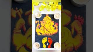 Ganesh Lakshmi Paul rangoli diwali diwalirangoli ganeshlaxmiganeshlakshmipaul [upl. by Aerdnas]