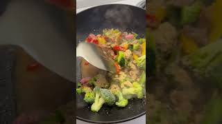 QUICK 30 MIN DINNER IDEA  SHRIMP amp BEEF dinner recipe food weightloss foodie foodshorts eat [upl. by Dust]