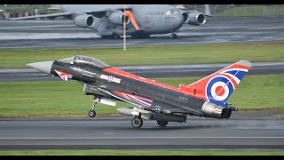 RAF Typhoon Blackjack Awesome Evening display  International Ayr Show  Festival of flight [upl. by Elmira]