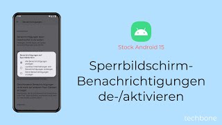 SperrbildschirmBenachrichtigungen aktivieren oder deaktivieren Android 15 [upl. by Templia]