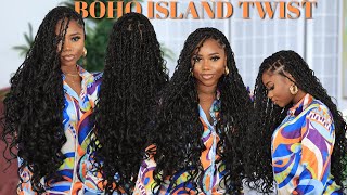 DIY BOHO ISLAND TWIST Step By Step Tutorial  EASY CROCHET METHOD  PROTECTIVE STYLE  CHEV B [upl. by Bj]