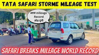 TATA SAFARI STORME MILEAGE TESTआज तो ARAI रिकार्ड ही तोड़ दिया अपनी SAFARI ने  safari safari2023 [upl. by Inaluahek]