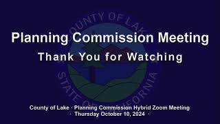 Planning Commission Meeting  Thursday October 10 2024  Meeting returns at 130 pm [upl. by Akinhoj750]