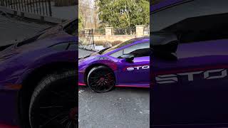 Baby comes back from service Lamborghini Huracan STO in Viola Pacifae Missed her [upl. by Mazurek]