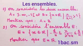 Égalité de deux ensembles  1bac sm [upl. by Serdna]