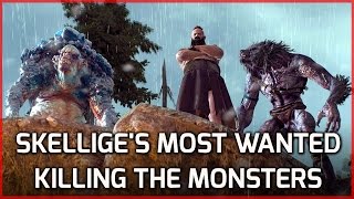 The Witcher 3 Killing The Monsters  Skelliges Most Wanted DLC [upl. by Ettegirb]