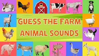 Guess The Farm Animal Sounds For Kids  4K [upl. by Htebaile645]