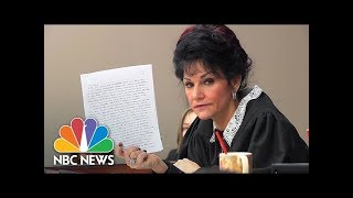 Judge Rosemarie Aquilina Slams Larry Nassar’s Letter About Sentencing  NBC News [upl. by Anec]