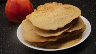 Simple Easy Apple Pancake Recipe with cinnamon water no oil no milk 75kcal Breakfast  dessert [upl. by Ttenaej]