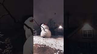 Frosty wants to play ☃️  Coffin dance song cover part 447 snowman horror cursed creepy winter [upl. by Amihsat510]