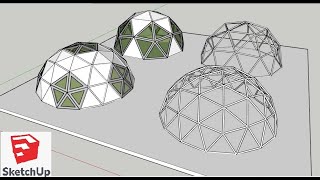 COMO CREAR DOMO O CUPULA GEODÉSICA SKETCHUP quotARQUITECTURAquot [upl. by Aloivaf]