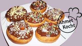 Rezept Donuts mit Schokolade  AhmetKocht  amerikanisch backen  Folge 180 [upl. by Horick33]