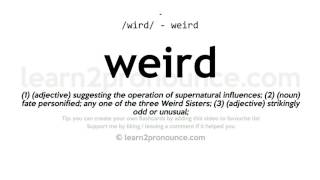 Weird pronunciation and definition [upl. by Eekorehc]