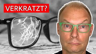 Brillengläser verkratzt  kann man Kratzer entfernen [upl. by Aaren]