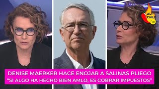 Denise Maerker tunde a Salinas Pliego defiende estrategia de AMLO [upl. by Aicatsana349]