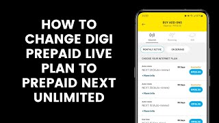 How To Change Digi Prepaid LiVE Plan To Prepaid NEXT Unlimited For Unlimited Internet And Calls [upl. by Isaac]