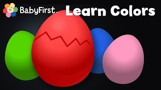 Learn Colors  Surprise Eggs  Opening Surprise Eggs amp learning the color Red song with Color Crew [upl. by Anits]