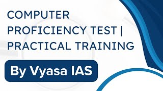 Lecture 1  Computer Proficiency Test CPT for CSIR ASOSO  Vyasa IAS [upl. by Cilegna]