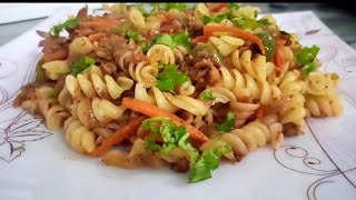 Qeema Macaroni recipe  How to Cook Macaroni  ujalas channel [upl. by Ayota]