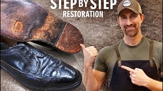 Vintage Shoe Restoration  ASMR  Florsheim Imperials [upl. by Goody]