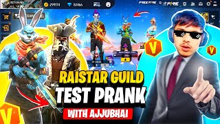 Raistar Guild Test Prank With AjjuBhai After Face Reveal 😱 1 Vs 4 Challenge  On Live  Free Fire [upl. by Kosel]