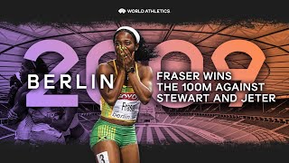 ShellyAnn FraserPryce vs Kerron Stewart 🇯🇲🔥  World Athletics Championships Berlin 2009 [upl. by Nylloc150]