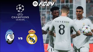 FC 24 Game Play  Atalanta Vs Real Madrid  Ft Mbappe Scamacca UEFA UCL 2425 Match  PC Game [upl. by Chere]