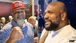 quotDONT TOUCH MEquot  SHANNON BRIGGS AND RAMPAGE JACKSON GO AT IT TRADE HEATED WORDS AT FURY VS NGANNOU [upl. by Sussi]