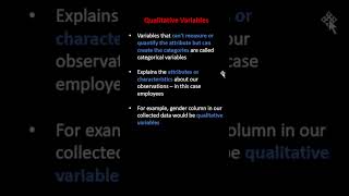 04 Qualitative and Quantitative Variables in 1 Minute  statistics qualitative quantitative [upl. by Kimberlee]