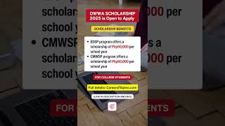 🎓 OWWA SCHOLARSHIP PROGRAM IS NOW OPEN FOR ONLINE APPLICATION FOR SCHOOL YEAR 20252056 [upl. by Hammock]