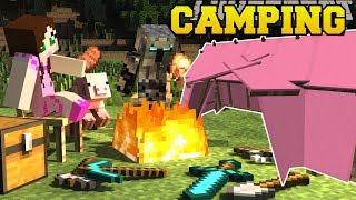 Minecraft CAMPING TENTS CAMPFIRES SLEEPING BAGS amp LANTERNS Custom Command [upl. by Einalam]