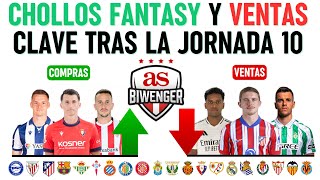 🚀 LOS MEJORES FICHAJES Y CHOLLOS FANTASY TRAS LA JORNADA 10  VENTAS CLAVE 🔍  BIWENGER 2425 [upl. by Nrevel]